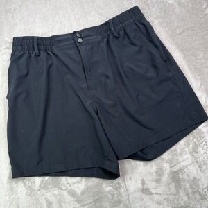 Burlebo Performance Shorts Mens XL Black Solid 5.5 Inseam Stretch Outdoor - Read